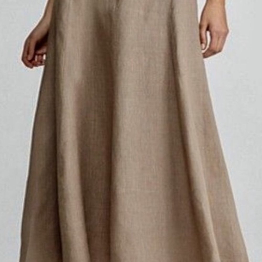 Eileen Fisher Irish Linen Midi Maxi Skirt